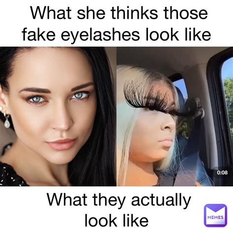 funny fake eyelashes meme|flirty blink lashes meme.